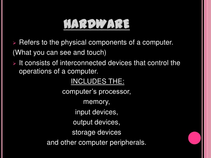 Components Of Hardware Software And Peopleware Of Computer